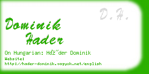 dominik hader business card